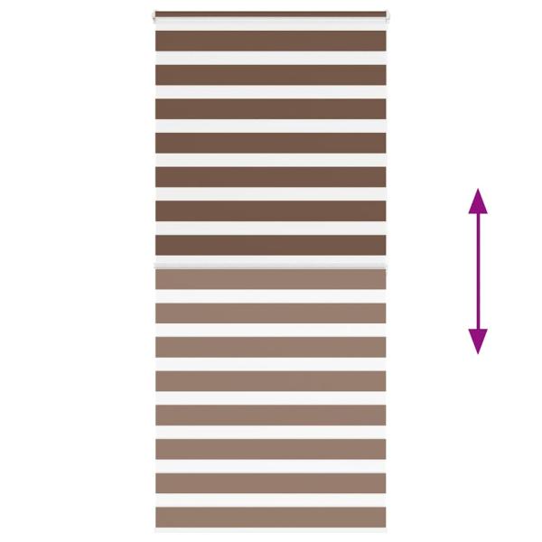 Zebrarollo Braun 105x200 cm Stoffbreite 100,9 cm Polyester