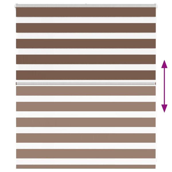 Zebrarollo Braun 125x100 cm Stoffbreite 120,9 cm Polyester