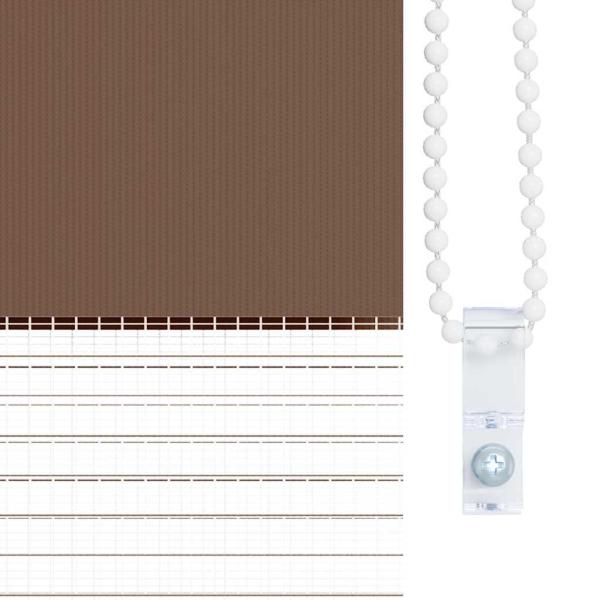Doppelrollo Braun 80x230 cm Stoffbreite 75,9 cm Polyester