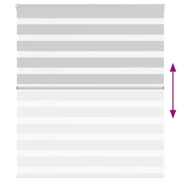 Zebrarollo Hellgrau 125x100 cm Stoffbreite 120,9 cm Polyester