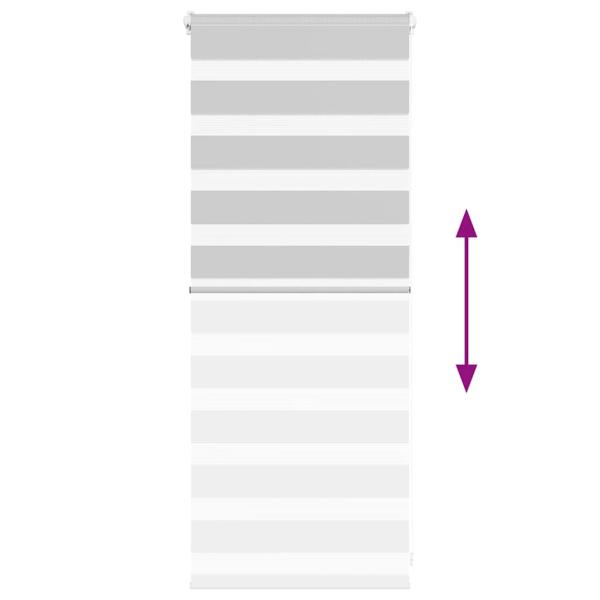Zebrarollo Hellgrau 55x100 cm Stoffbreite 50,9 cm Polyester