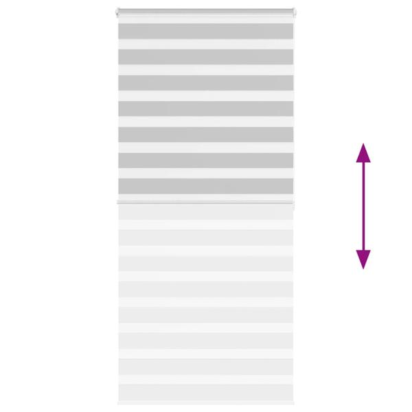 Zebrarollo Hellgrau 100x200 cm Stoffbreite 95,9 cm Polyester