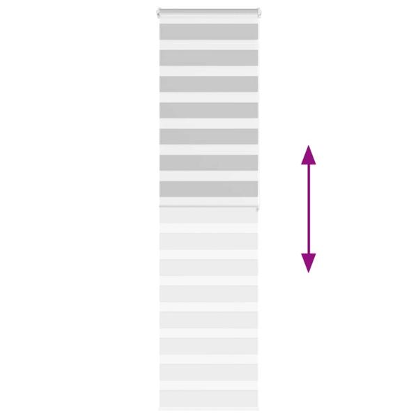 Zebrarollo Hellgrau 65x200 cm Stoffbreite 60,9 cm Polyester