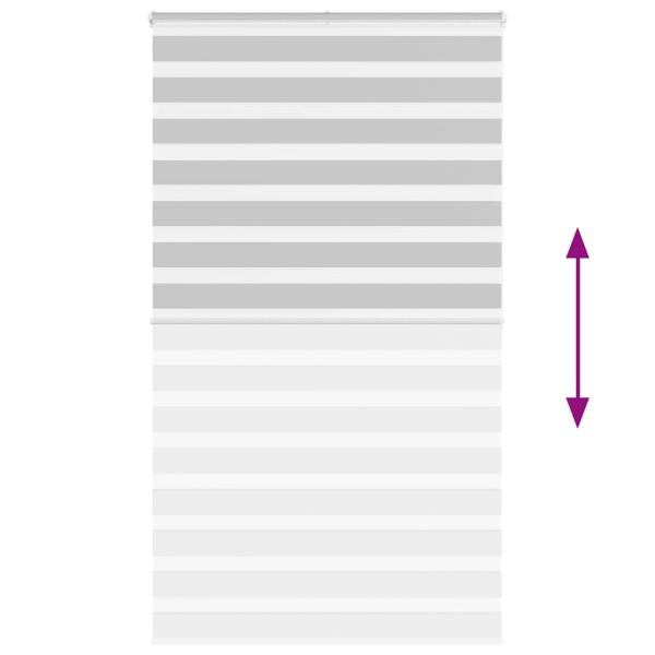 Zebrarollo Hellgrau 135x200 cm Stoffbreite 130,9 cm Polyester