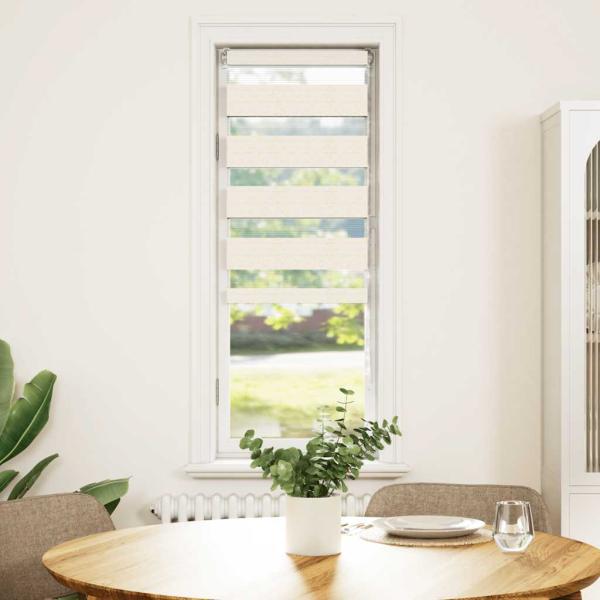 Doppelrollo Marmorbeige 45x100 cm Stoffbreite 40,9 cm Polyester