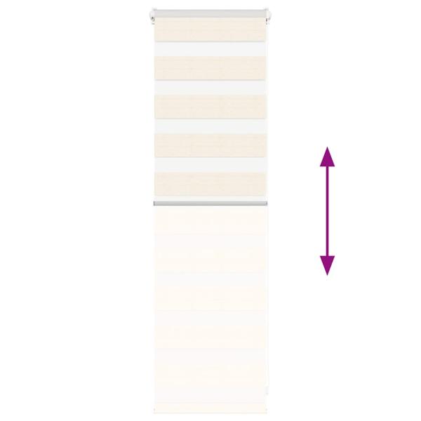 Doppelrollo Marmorbeige 45x100 cm Stoffbreite 40,9 cm Polyester