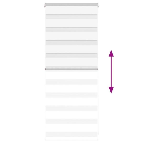 Zebrarollo Weiß 65x100 cm Stoffbreite 60,9 cm Polyester