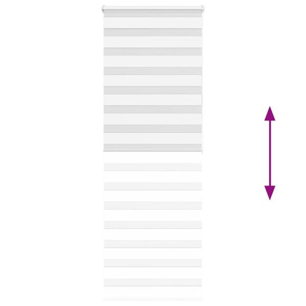 Zebrarollo Weiß 75x200 cm Stoffbreite 70,9 cm Polyester