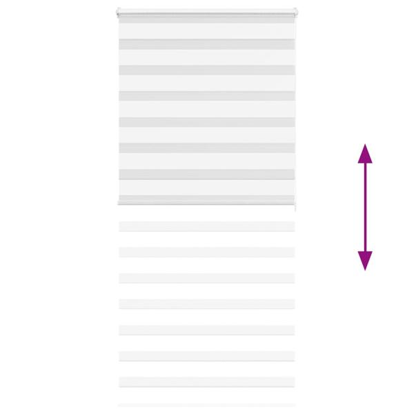 ARDEBO.de - Zebrarollo Weiß 110x200 cm Stoffbreite 105,9 cm Polyester