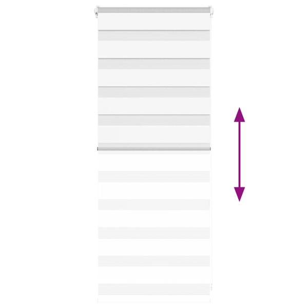 Zebrarollo Weiß 55x100 cm Stoffbreite 50,9 cm Polyester