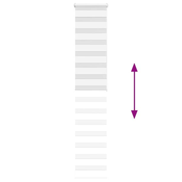 Zebrarollo Weiß 50x200 cm Stoffbreite 45,9 cm Polyester