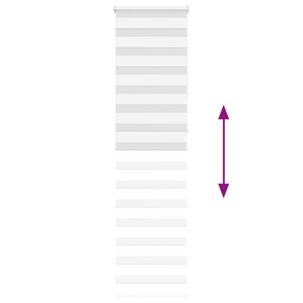 Zebrarollo Weiß 60x230 cm Stoffbreite 55,9 cm Polyester