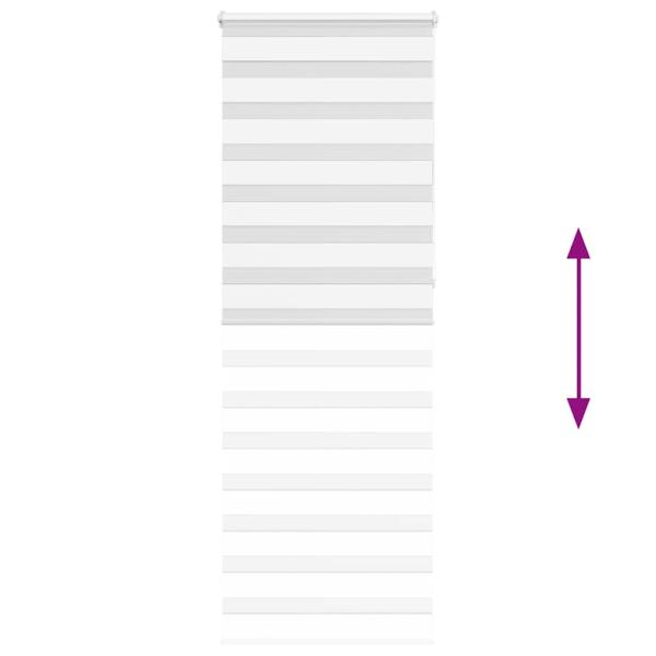 Zebrarollo Weiß 75x230 cm Stoffbreite 70,9 cm Polyester