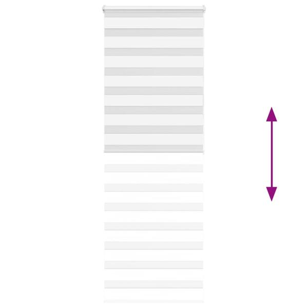 Zebrarollo Weiß 80x200 cm Stoffbreite 75,9 cm Polyester