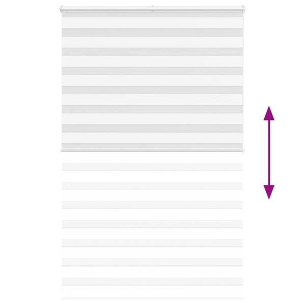 Zebrarollo Weiß 140x200 cm Stoffbreite 135,9 cm Polyester