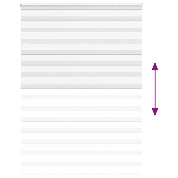 Zebrarollo Weiß 165x200 cm Stoffbreite 160,9 cm Polyester