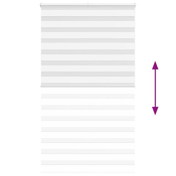 Zebrarollo Weiß 130x200 cm Stoffbreite 125,9 cm Polyester