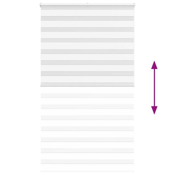 Zebrarollo Weiß 120x200 cm Stoffbreite 115,9 cm Polyester