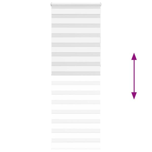 Zebrarollo Weiß 70x230 cm Stoffbreite 65,9 cm Polyester