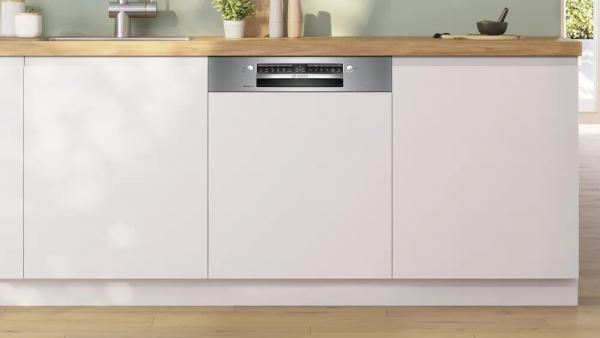 Bosch SMI4EVS08E Serie 4 Teilintegrierter Geschirrspüler, 60 cm, 14 Maßgedecke, HomeConnect, gebürsteter Stahl