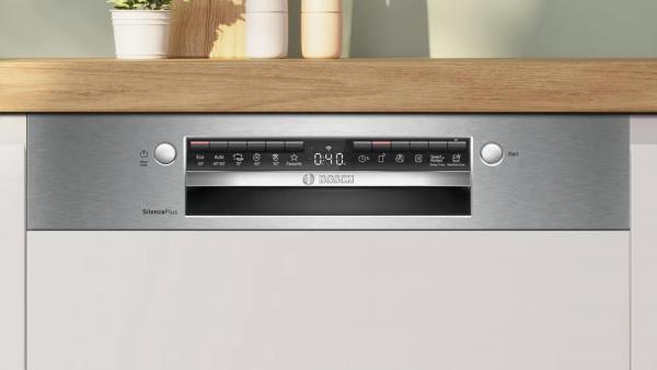 Bosch SMI4EVS08E Serie 4 Teilintegrierter Geschirrspüler, 60 cm, 14 Maßgedecke, HomeConnect, gebürsteter Stahl