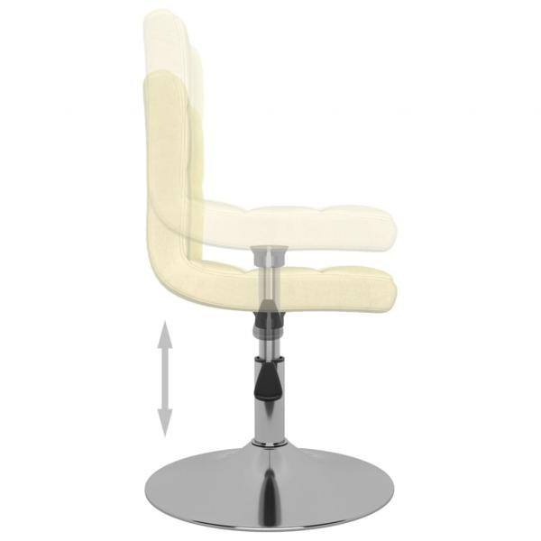 Esszimmerstühle 4 Stk. Drehbar Creme Stoff