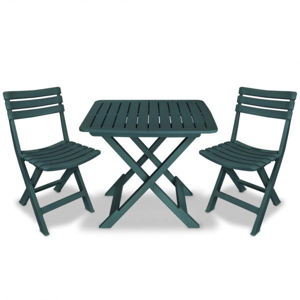 ARDEBO.de - 3-tlg. Bistro-Set Klappbar Kunststoff Grün
