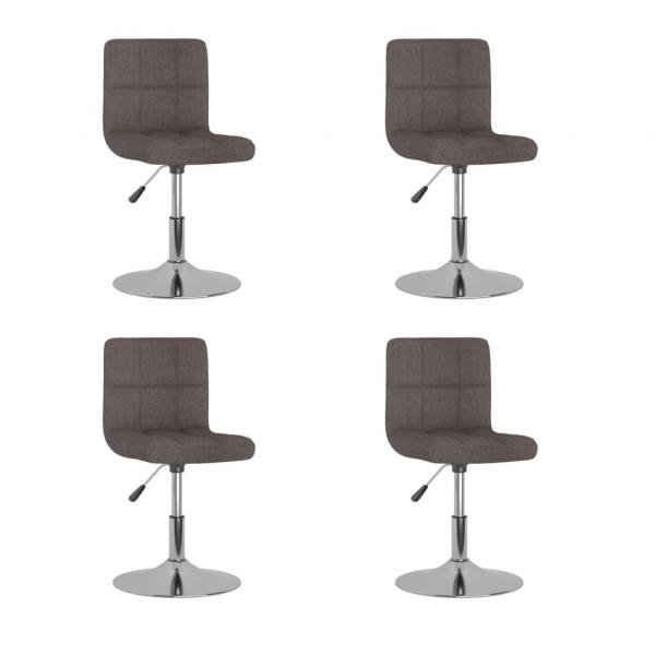 ARDEBO.de - Esszimmerstühle 4 Stk. Drehbar Taupe Stoff