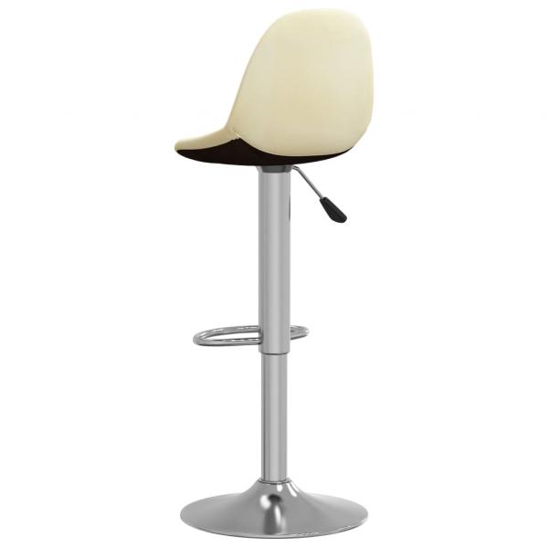 Barhocker 2 Stk. Creme Stoff