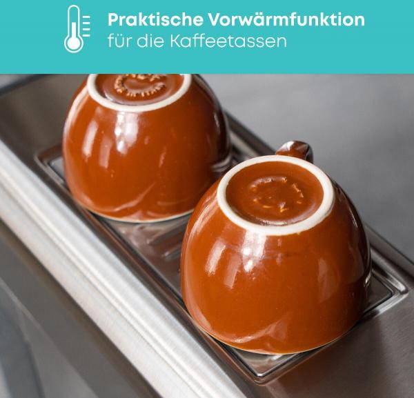 ProfiCook PC-ES-KA 1265 Espresso-Kaffeemaschine, 1360 W, 1 L Wassertank, Edelstahl (501265)