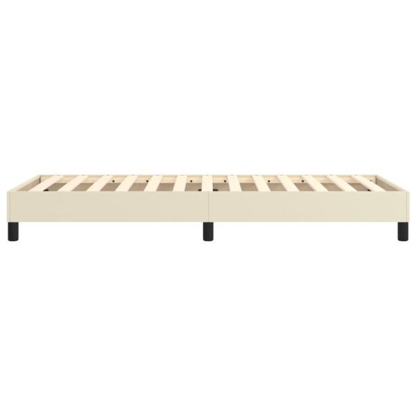 Bettgestell Creme 90x200 cm Kunstleder
