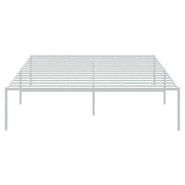 Bettgestell Metall Weiß 120x190 cm