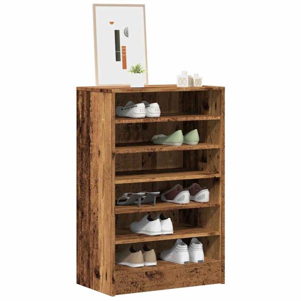 ARDEBO.de - Schuhschrank Altholz-Optik 60x35x92 cm Holzwerkstoff