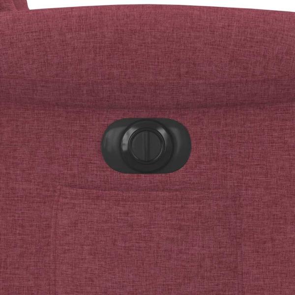 Relaxsessel Elektrisch Weinrot Stoff