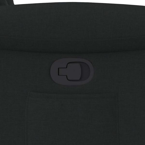 Relaxsessel mit Aufstehhilfe Schwarz Stoff