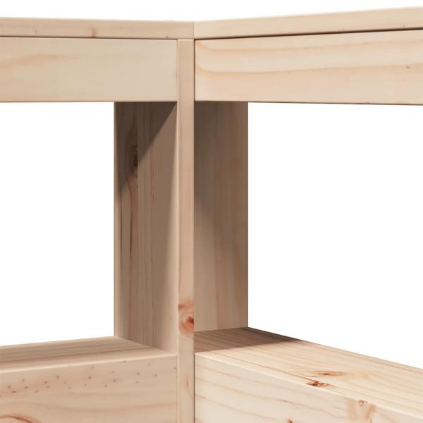 Massivholzbett mit Regal ohne Matratze 150x200 cm Kiefernholz