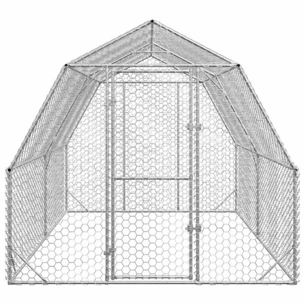 Hühnerstall 2,5x4x2,25 m Verzinkter Stahl