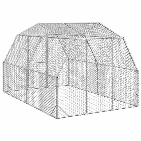 Hühnerstall 2,5x4x2,25 m Verzinkter Stahl