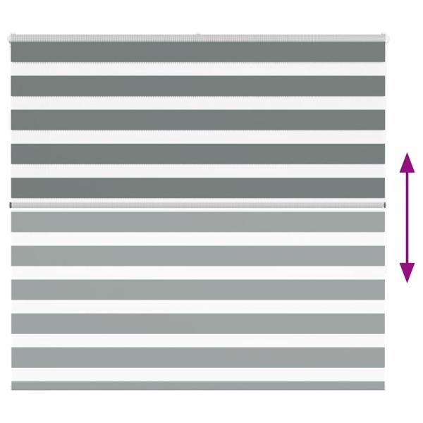 Zebrarollo Dunkelgrau 155x150 cm Stoffbreite 150,9 cm Polyester