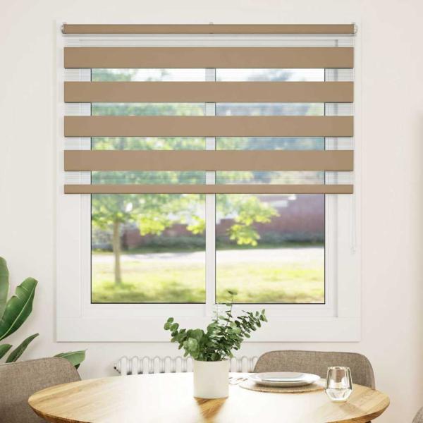 Zebrarollo Sandbraun 135x150 cm Stoffbreite 130,9 cm Polyester