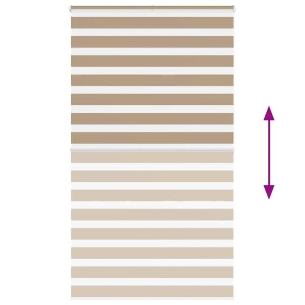 Zebrarollo Sandbraun 120x200 cm Stoffbreite 115,9 cm Polyester
