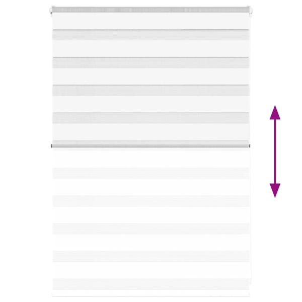 Zebrarollo Weiß 100x100 cm Stoffbreite 95,9 cm Polyester