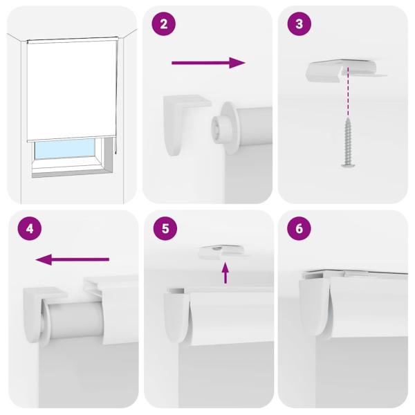 ARDEBO.de - Duschrollo mit Kassette 80x240 cm Stoffbreite 76 cm