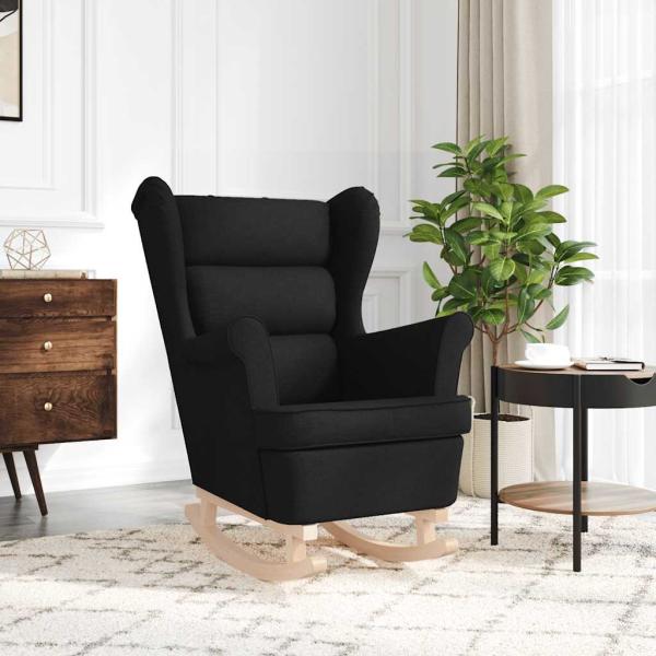 Schaukelsessel Schwarz 74x90x102 cm Stoff