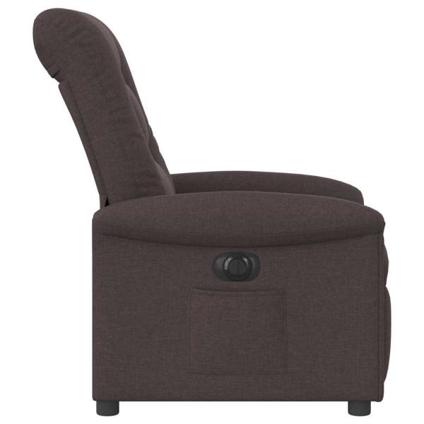 Relaxsessel Elektrisch Dunkelbraun Stoff