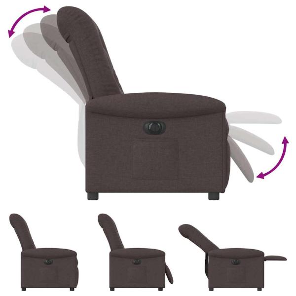 Relaxsessel Elektrisch Dunkelbraun Stoff
