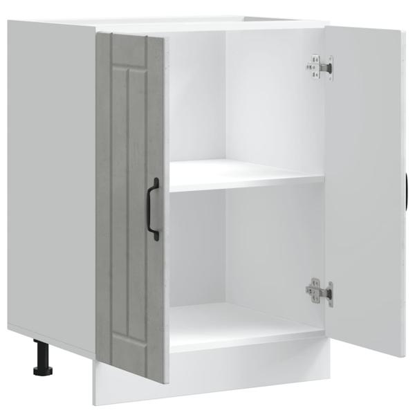 Spülenunterschrank Lucca Betongrau Holzwerkstoff