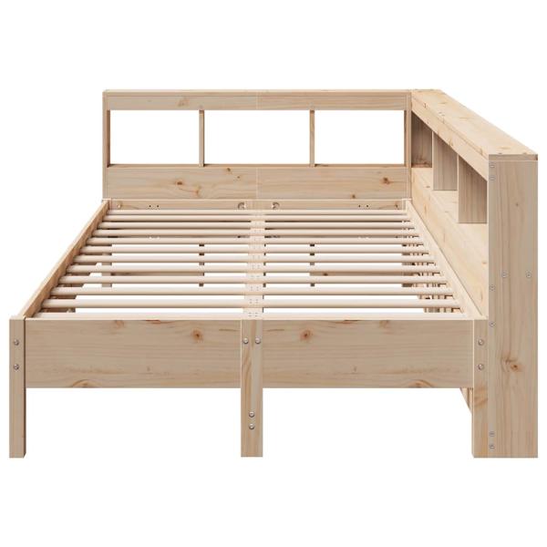 Massivholzbett mit Regal ohne Matratze 140x200 cm Kiefernholz