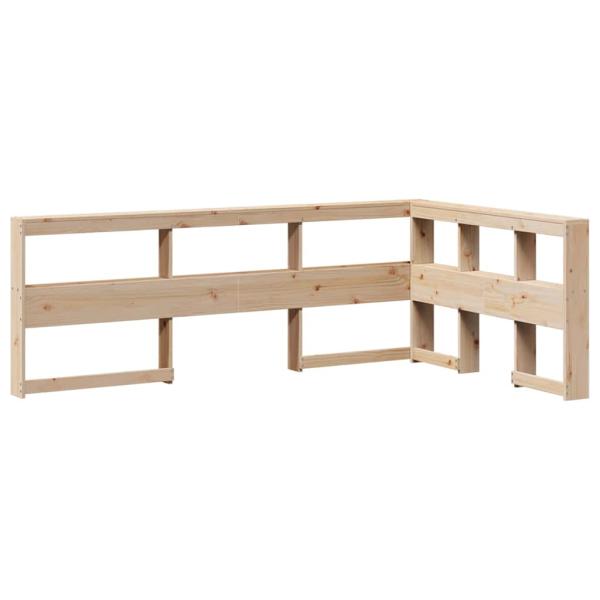 Massivholzbett mit Regal ohne Matratze 140x200 cm Kiefernholz