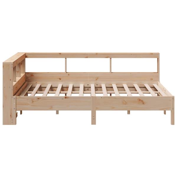 Massivholzbett mit Regal ohne Matratze 140x200 cm Kiefernholz